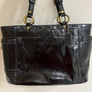 Coach vintage black patent purse